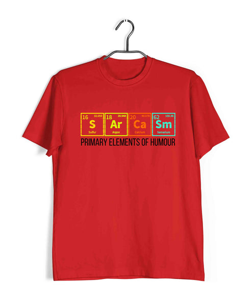 Nerd Physics PRIMARY ELEMENTS OF HUMOUR Custom Printed Graphic Design T-Shirt for Women
